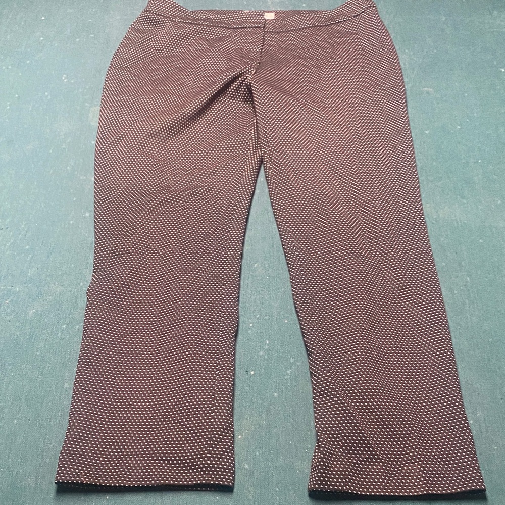 Kasper Black and White Dotted Trousers